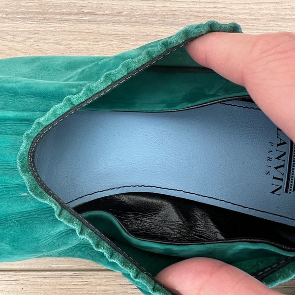 LANVIN teal suede ballet flat / size EU 40 US 9 - Picture 6 of 6